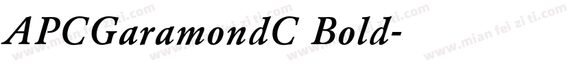 APCGaramondC Bold字体转换